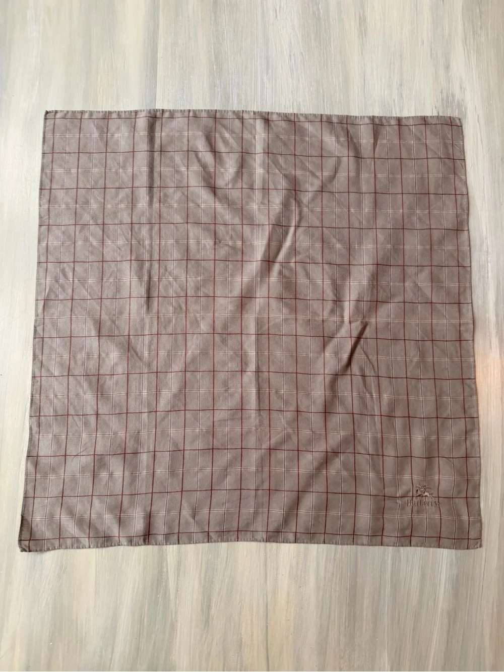 Burberry’s Vintage Plaid Lightweight Square Scarf Bandana Hair Bow Bag Accessory